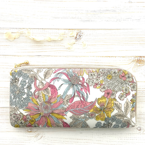 選べる＊ラミネート＊ L字ファスナー長財布 10×20㎝ 11×21㎝ リバティ