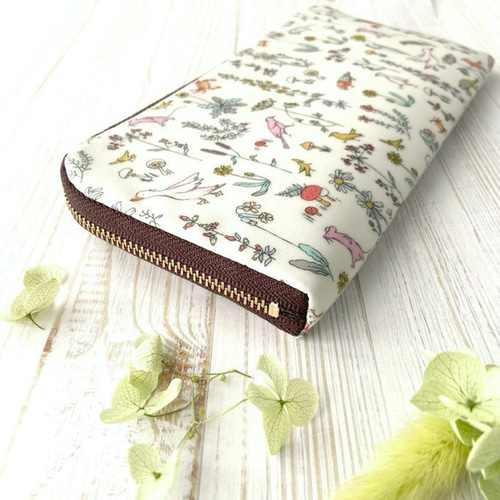 選べる＊ラミネート＊ L字ファスナー長財布 10×20㎝ 11×21㎝ リバティ