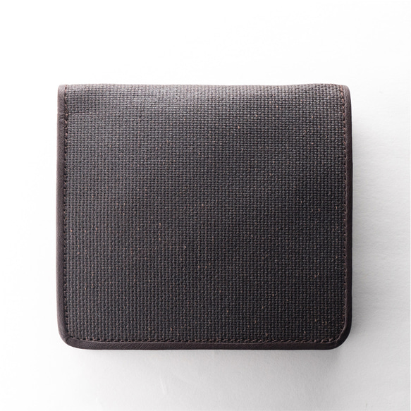 【壺渋×イタリアンレザー】柿渋染「二つ折り財布 BOX型小銭入れ付き」 KSV-009_k KSV