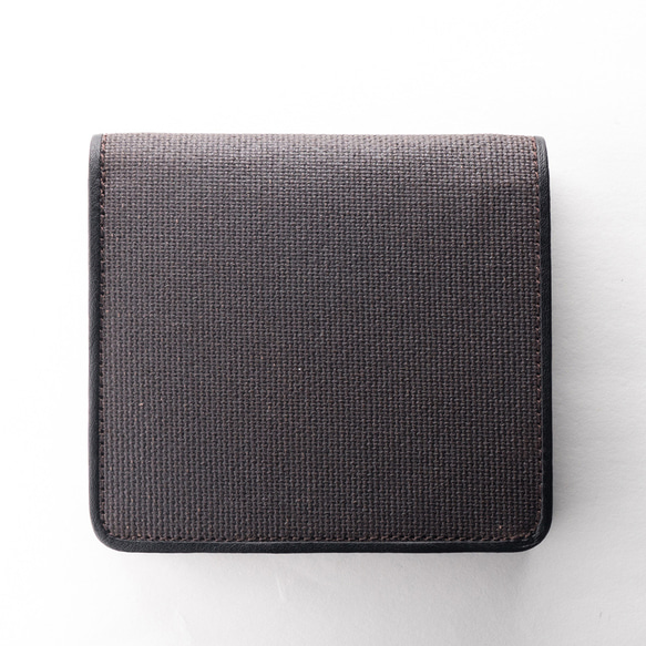 【壺渋×イタリアンレザー】柿渋染「二つ折り財布 BOX型小銭入れ付き」 KSV-009_k KSV