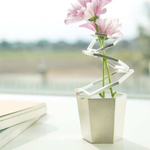未使用本錫製花瓶 フラワーベース - suzu - いちじく｜錫製雑貨・酒器の通販は能作