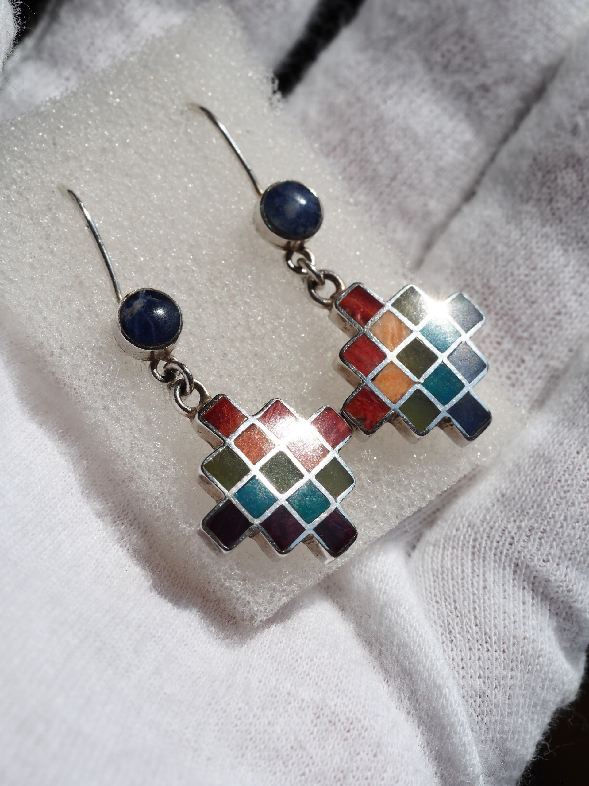 限定１　Chakra Stones Silver 950 　フックピアス