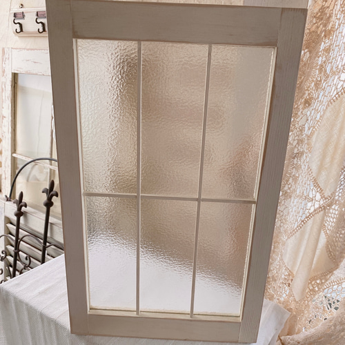 即納＊ガラス窓枠 アンティークホワイト その他家具 charm* 通販