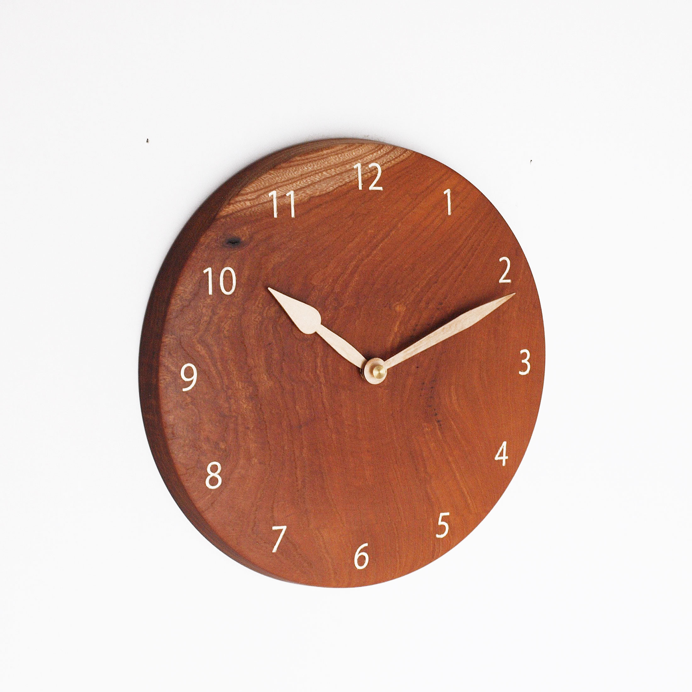 木製 掛け時計 丸型 ケヤキ材62