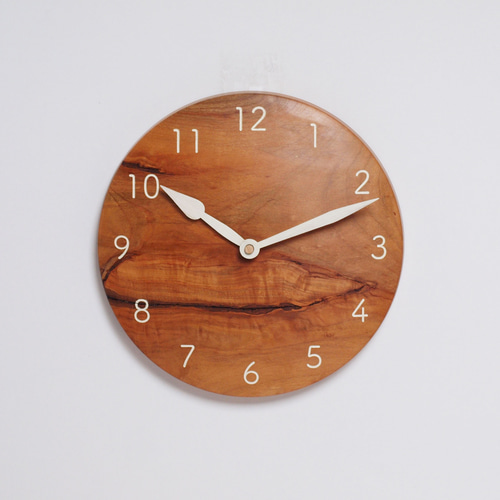 天然木 ブビンガ 掛け時計 一点物 手造り 掛け時計・置き時計 mokuba