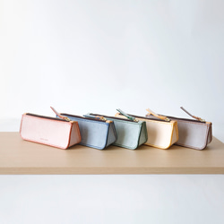 切線派】本革手作りペンケース ファスナー筆箱 プレゼント 三角型 総