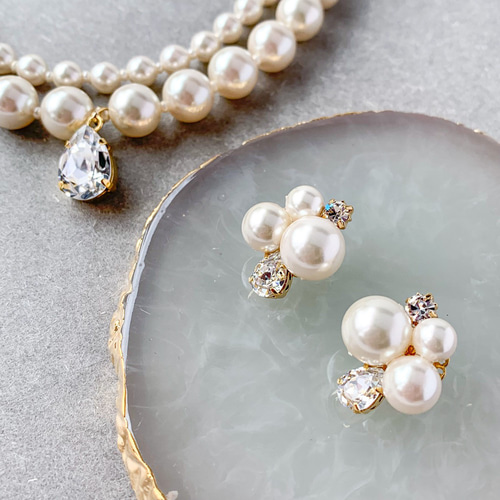 人気作品】ナチュラル/上品なシンプルパールピアス/イヤリング＜結婚式