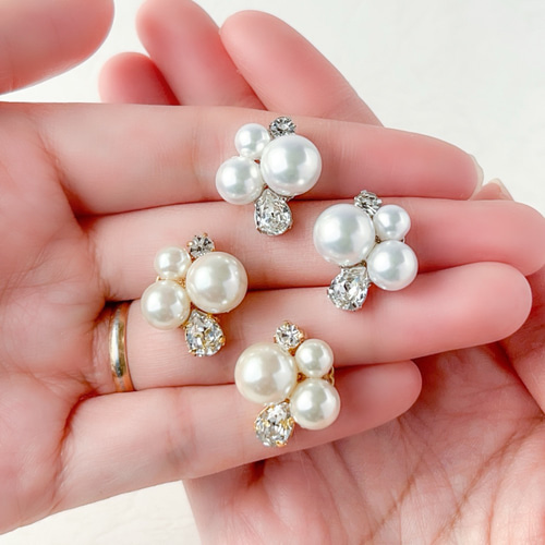 人気作品】ナチュラル/上品なシンプルパールピアス/イヤリング＜結婚式