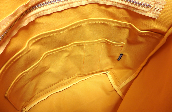 【受注制作】パラフィン加工　１０号帆布　メッセンジャーバッグ　青にび 7枚目の画像