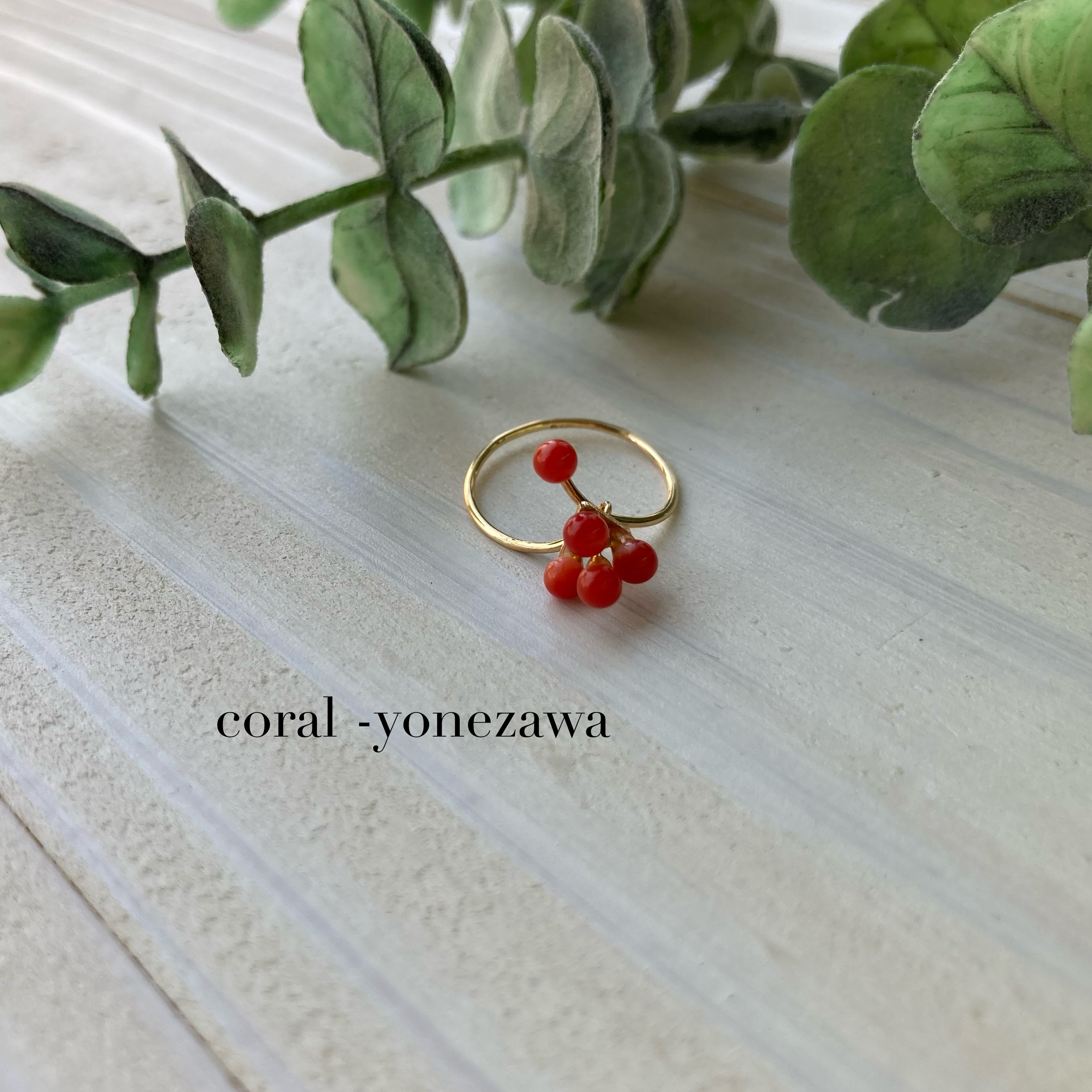 k18.小玉coralリング シンプル★
