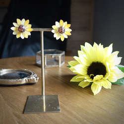 【八月生月花】向日葵太陽耳環/耳環 第6張的照片