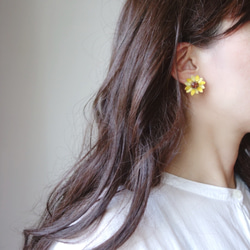 【八月生月花】向日葵太陽耳環/耳環 第5張的照片