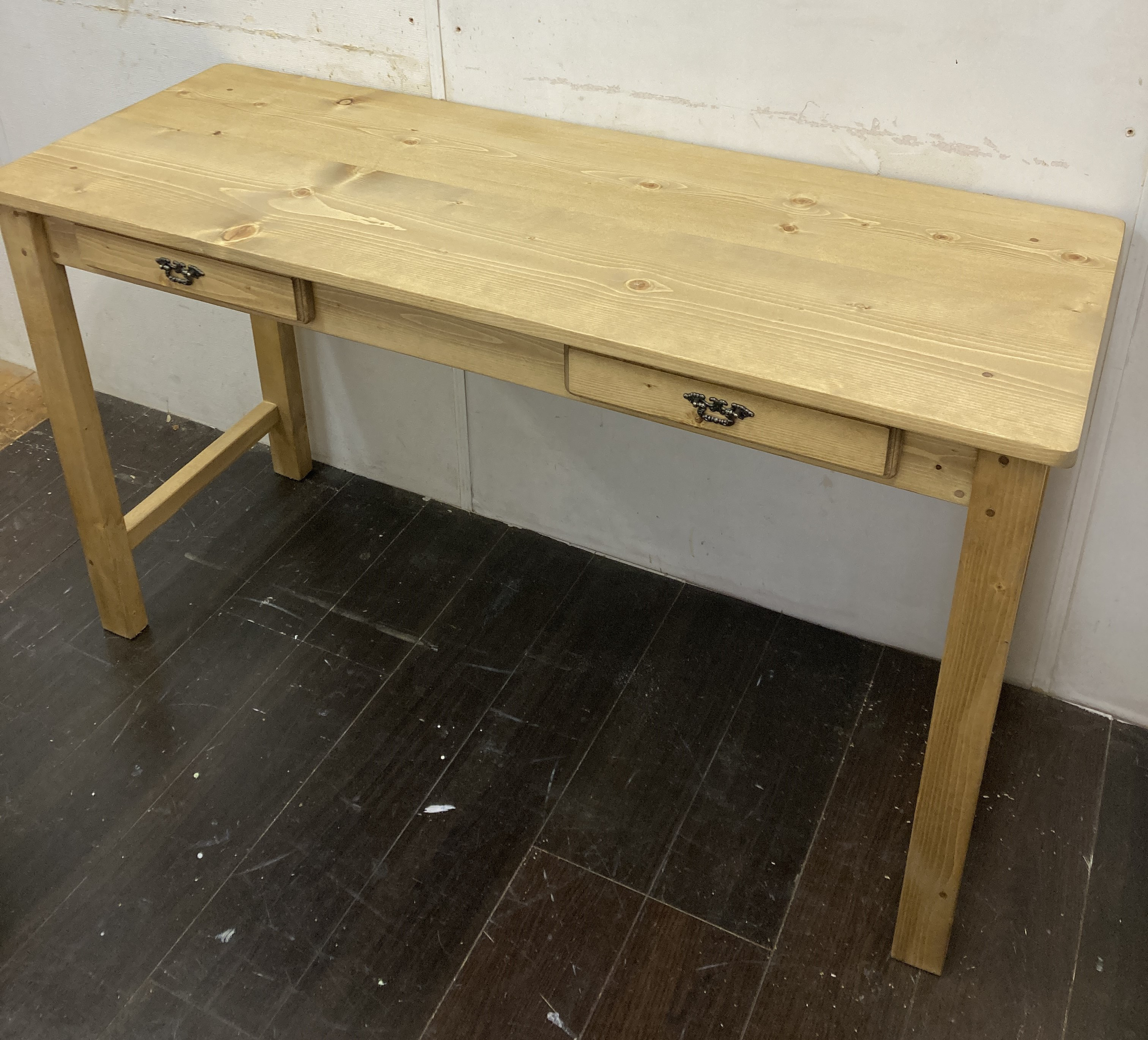 ★ミシンテーブル☆事務机【1200】引き出し2杯アンティック家具