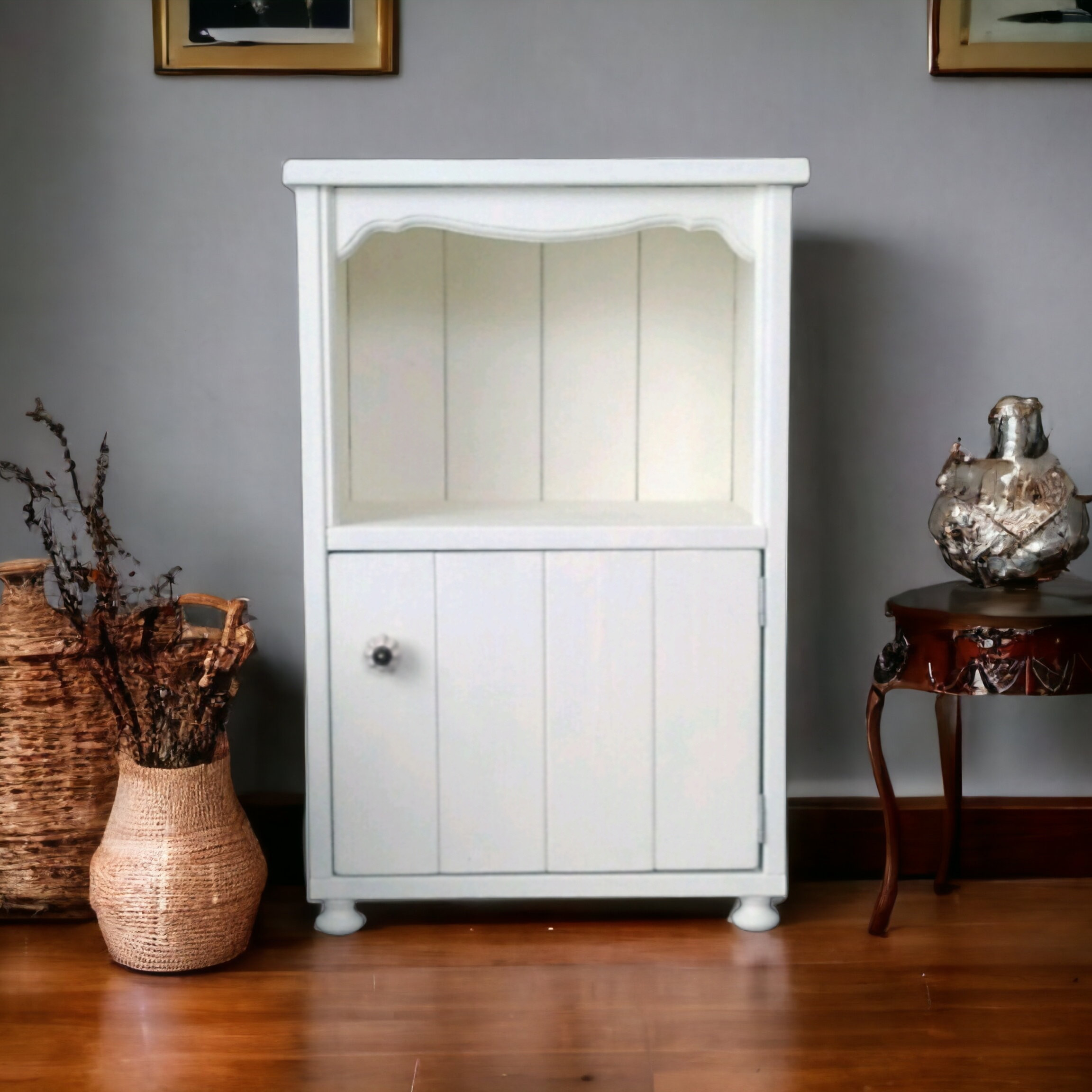 アンティーク チェスト ホワイトキャビネット