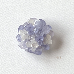 再販11【rie.t】本物の紫陽花 帯留め 7枚目の画像