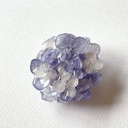 再販11【rie.t】本物の紫陽花 帯留め 3枚目の画像
