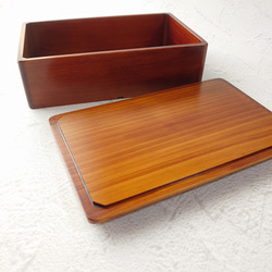 玉手箱なひのきの弁当箱 Ｌ 拭きうるし 6枚目の画像