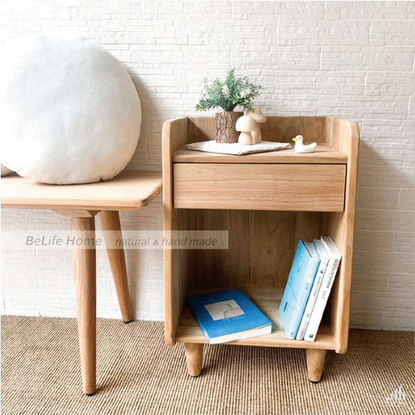 サイドテーブル　北欧家具　チーク材　キャビネット　チェスト　ナチュラル Amazon.co.jp: サイドテーブル サイドチェスト 北欧スタイルの