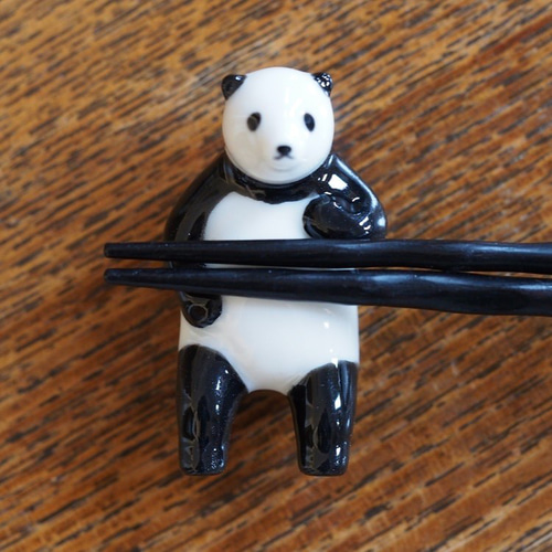 パンダ箸置き 箸・箸置き 陶磁器 楽土 通販 5865688｜Creema(クリーマ
