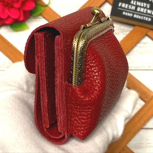 新品未使用　タグ箱付　MCM がま口ミニウォレット　ダークブラウン 楽天市場】クロコ型押し がま口 ミニウォレット レディース 三