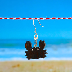 手工木製吊飾 螃蟹 墜子 禮物訂製 第4張的照片