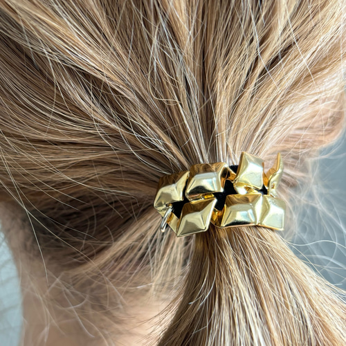 【保存版】 NEW ゴールド✩スタッズヘアゴム 5878444 通販 KNOCK ヘアゴム ヘアアクセサリー