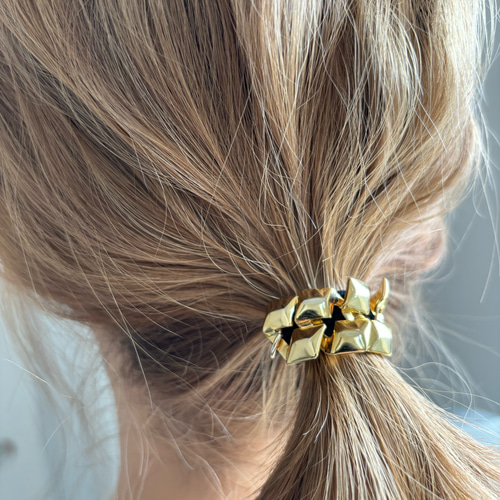 NEW ゴールド✩スタッズヘアゴム ヘアゴム KNOCK 通販 5878444｜Creema