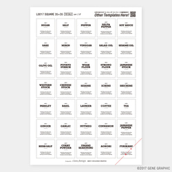 おしゃれなモノトーン調味料ラベル／L0017S（スパイスラベル耐水シールステッカーヴィンテージカフェインテリア） 4枚目の画像