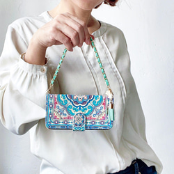 25 公分超方便手持/腕鏈山茶花可愛流蘇 iPhone 保護殼智慧型手機保護殼 第3張的照片