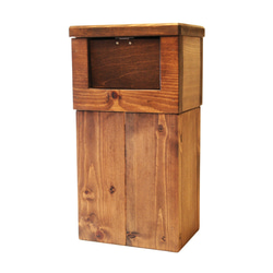 ゴミ箱 45L対応 ハンドメイド アンティーク風ダストボックス UN/W ゴミ箱 45L対応 ハンドメイド アンティーク風ダストボックス W/W