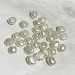 高品質 淡水パール 10粒 小粒 4~5mm*4.5~6.0mm 真珠 ベビー バロック フラット 4枚目の画像