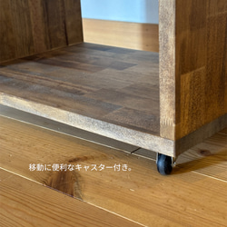 59.Kitchen Wagon バスケット2個付き/キッチンワゴン/ワゴン/収納/ラック/チェスト 4枚目の画像