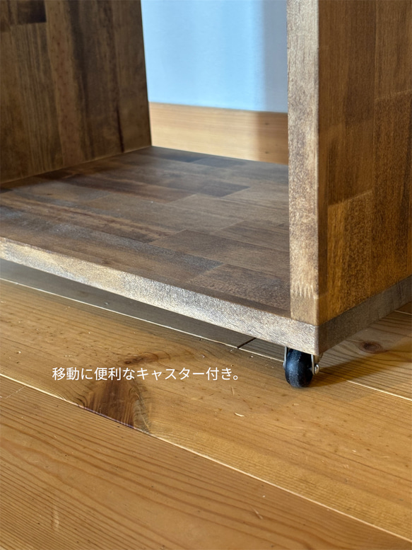 59.Kitchen Wagon バスケット2個付き/キッチンワゴン/ワゴン/収納/ラック/チェスト 4枚目の画像