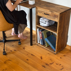 59.Kitchen Wagon バスケット2個付き/キッチンワゴン/ワゴン/収納/ラック/チェスト 5枚目の画像