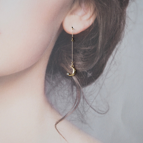 K14GFモアッサナイトピアスチャームMCチャーム