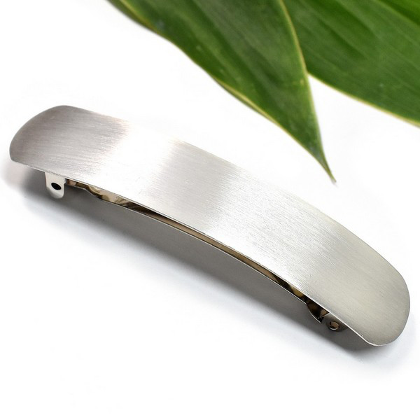 シルバー バレッタ 艶消し仕上げ