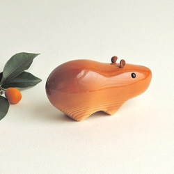 カピバラ （木・動物・置物） Capybara / wooden animal / figurine 1枚目の画像