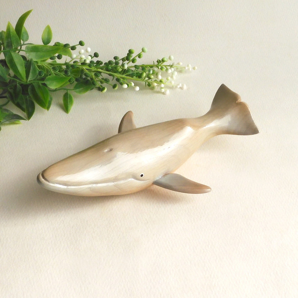 木彫り　シロナガスクジラ・カピパラ Amazon.co.jp: クジラボウル - 口を開いた彫刻クジラ、シロ