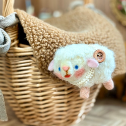 もこクマのブローチ（受注販売） 羊毛フェルト ふわ*もこ 通販 6877739