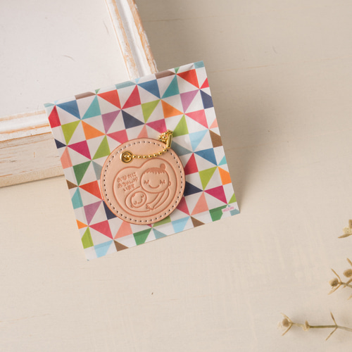 マタニティマーク　オーダー専用ページ ナチュラルレザー マタニティマーク キーホルダー 可愛い