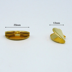 半円形 ワニカン/ ワニ口 12ｘ20mm【 GOLD 】6個 3枚目の画像