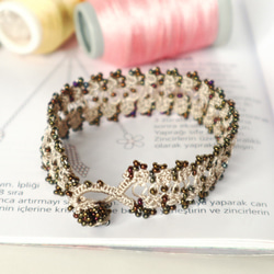 OYA crochet bracelet [CROWN] Sand Beige 第1張的照片