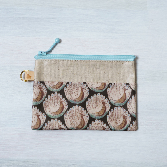 カードポーチ　 リバティ Peacocks of Grantham Hall 2枚目の画像