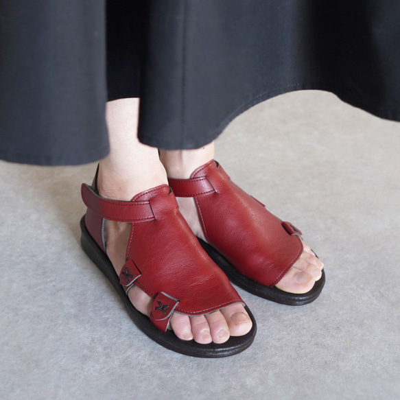 カバードサンダル フラットサンダル(QUEST) 靴 日本製 【納期5～14日】 6枚目の画像