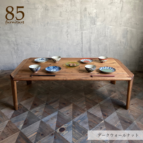 ファミリーにおすすめ【癒されるちゃぶ台】120×70cm 折りたたみ脚 ロー