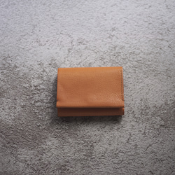手縫い♪イタリアンレザーのボックスコインケース型スリムミニ財布/プレゼント/ミニ財布/クリスマス 3枚目の画像