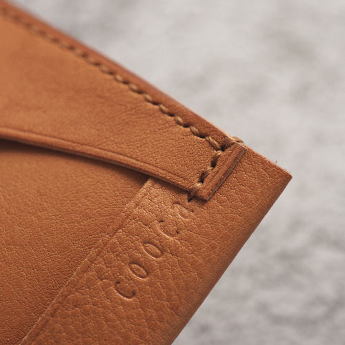 手縫い♪イタリアンレザーのボックスコインケース型スリムミニ財布