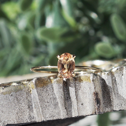 K10インペリアルトパーズのオーバルカットリング ～Pascale 指輪