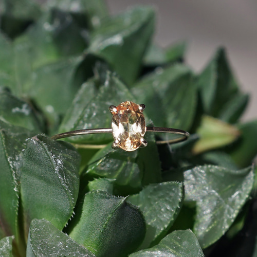 K10インペリアルトパーズのオーバルカットリング ～Pascale 指輪