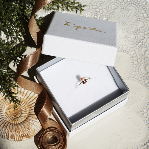 K10インペリアルトパーズのオーバルカットリング ～Pascale 指輪